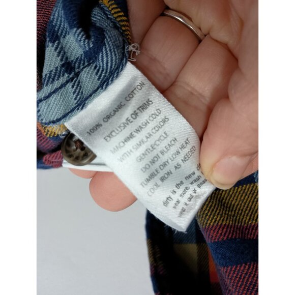 Toad&Co Mens Shirt Size Large Multi Plaid Flannel Long Sleeve Button Down Casual - Picture 5 of 8